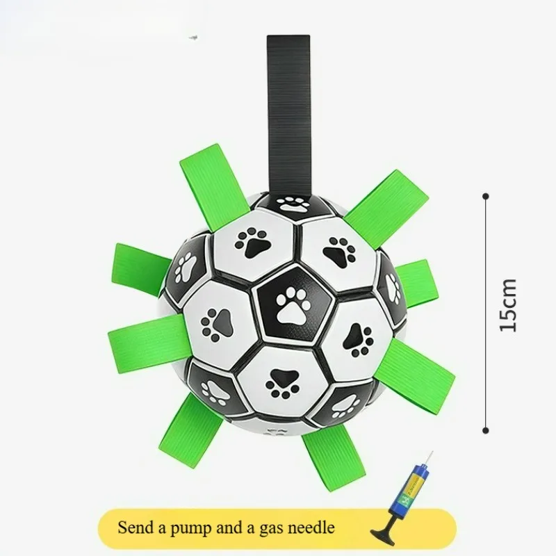 Interactive Dog Soccer Ball, Bite Resistant Pet Football for Small Dogs & Puppies, Squeaky Training Toy for Indoor Outdoor Play view 6