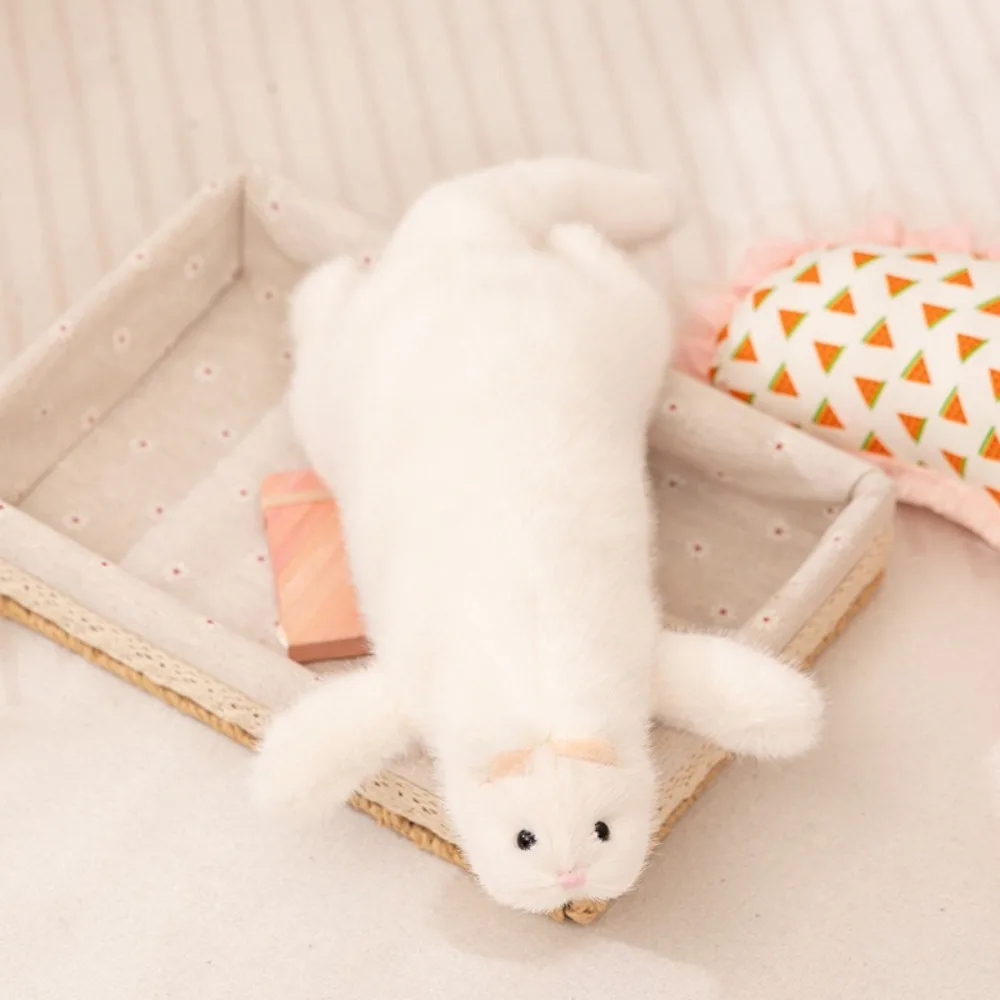 Soft Plush Ferret Plush Pillow Cute Expression Fluffy Texture Stuffed Ferret Toy Dense Stitching Plush Animal Pillow