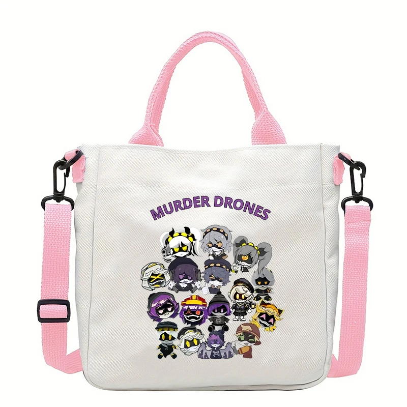 New Murder Drones Printed Casual Shoulder Bags Boys Girls Fashion Tote Bag Women Men Canvas Handbag Y2K Crossbody Bag Gifts