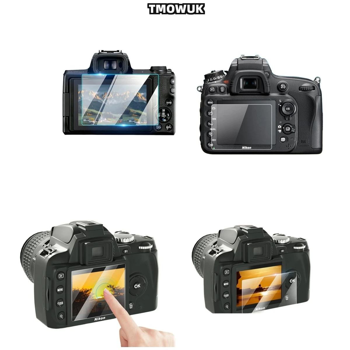 

For Nikon D5300 D54 D5500 D5600 Privacy Anti Glare Film - 9H Tempered Glass Screen Protector With Anti Touch Sensitivity & Easy