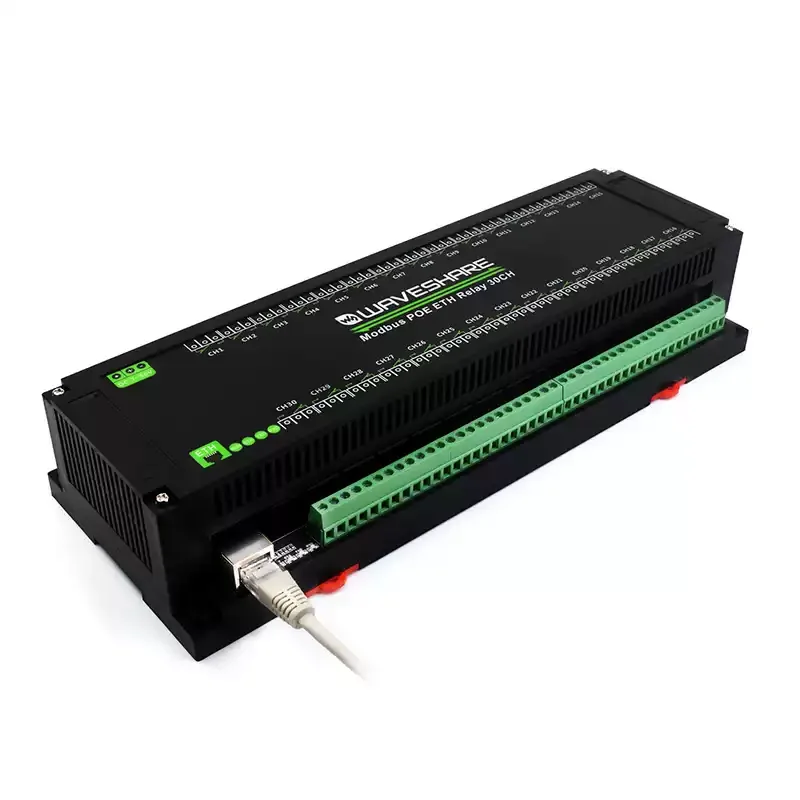 Industrial-Grade Rail-Mounted 8-Channel /30 Ethernet Relay Module Supports POE Power Supply With Modbus Protocol