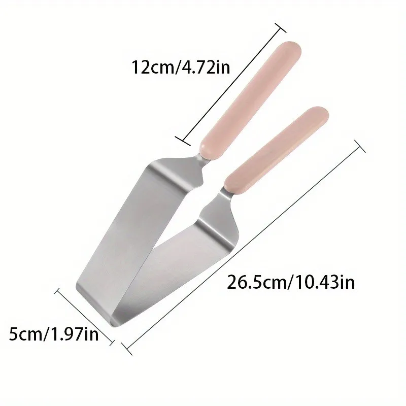 Home Food-Grade Stainless Steel Cake Cutter - One-Piece Serrated Knife Cozy Home Baking Cake Pizza Slicing Gadget