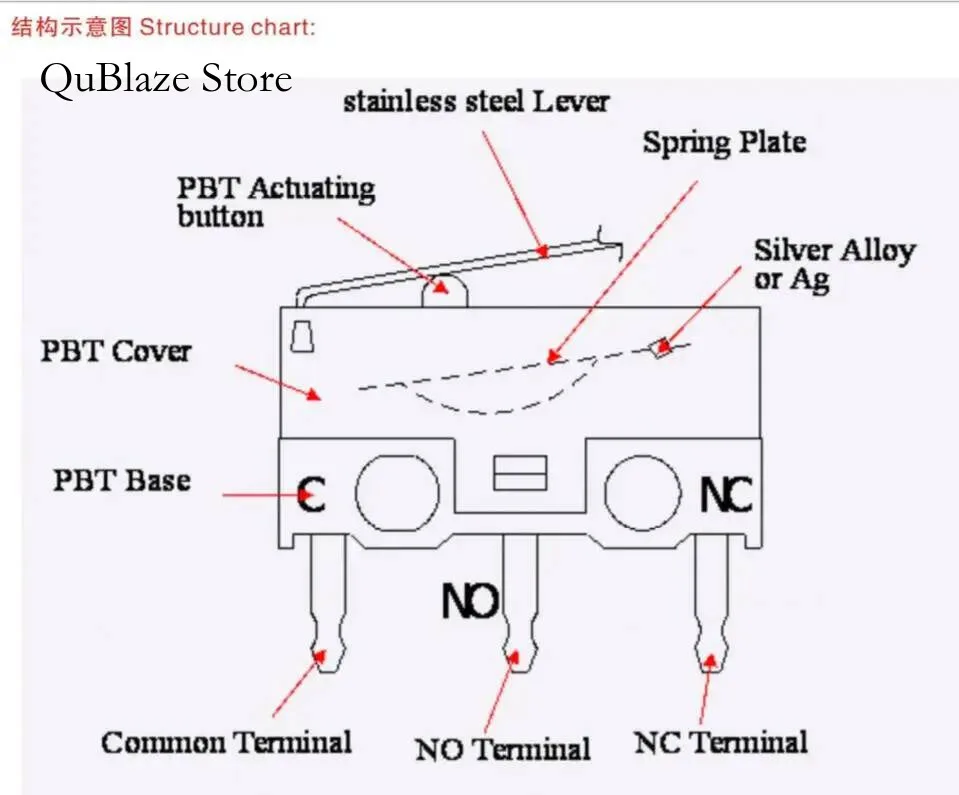 5Sets 16A 250V Mini 40T85 Waterproof Micro Switch