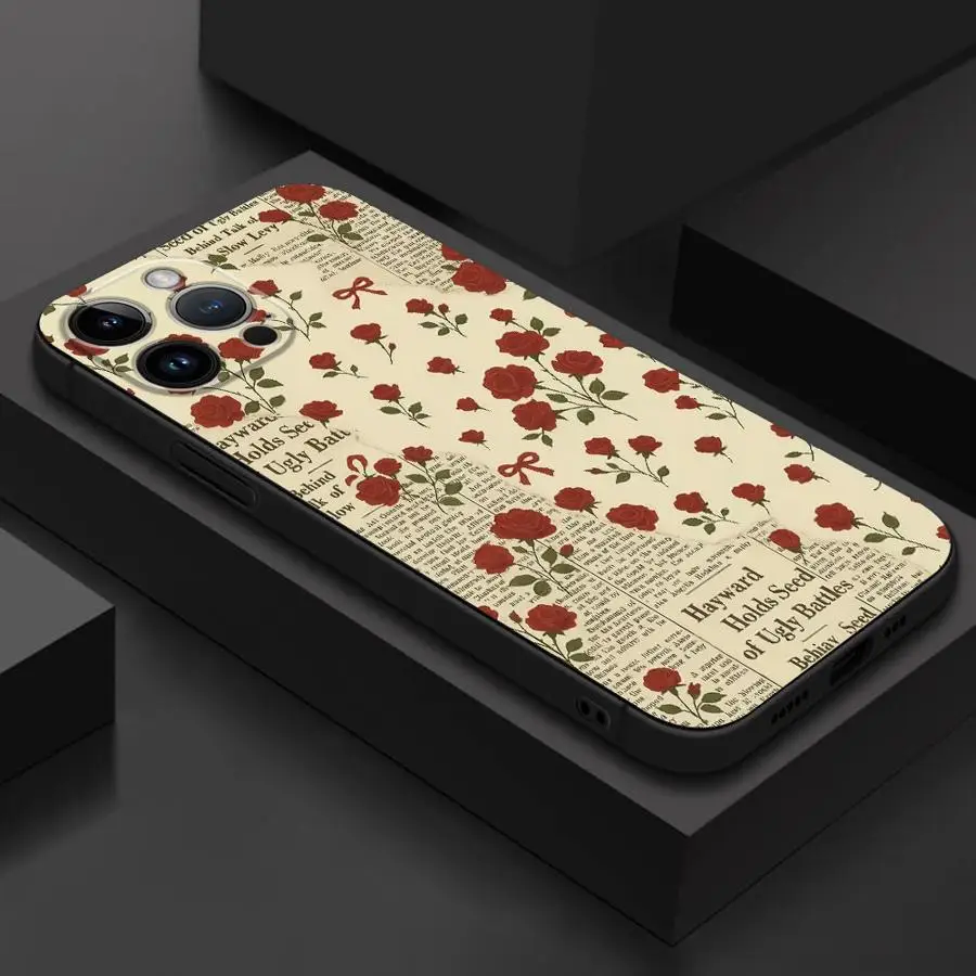 حافظة تجميل عصرية على شكل زهرة صغيرة لهاتف آيفون 12 15 Plus 17 16 Pro Max SE X XS XR 13 Mini 17Air 11 7 8 14 غطاء خلفي ناعم