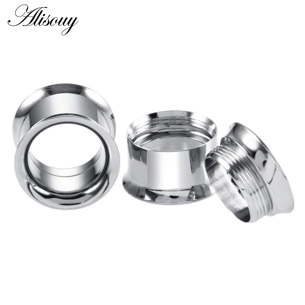 Alisouy 1PC 2-30mm Ear Gauges 316L Stainless Steel Ear Tunnels Plugs Piercing Jewelry Ear Stretchers Expander Plugs and Tunnels