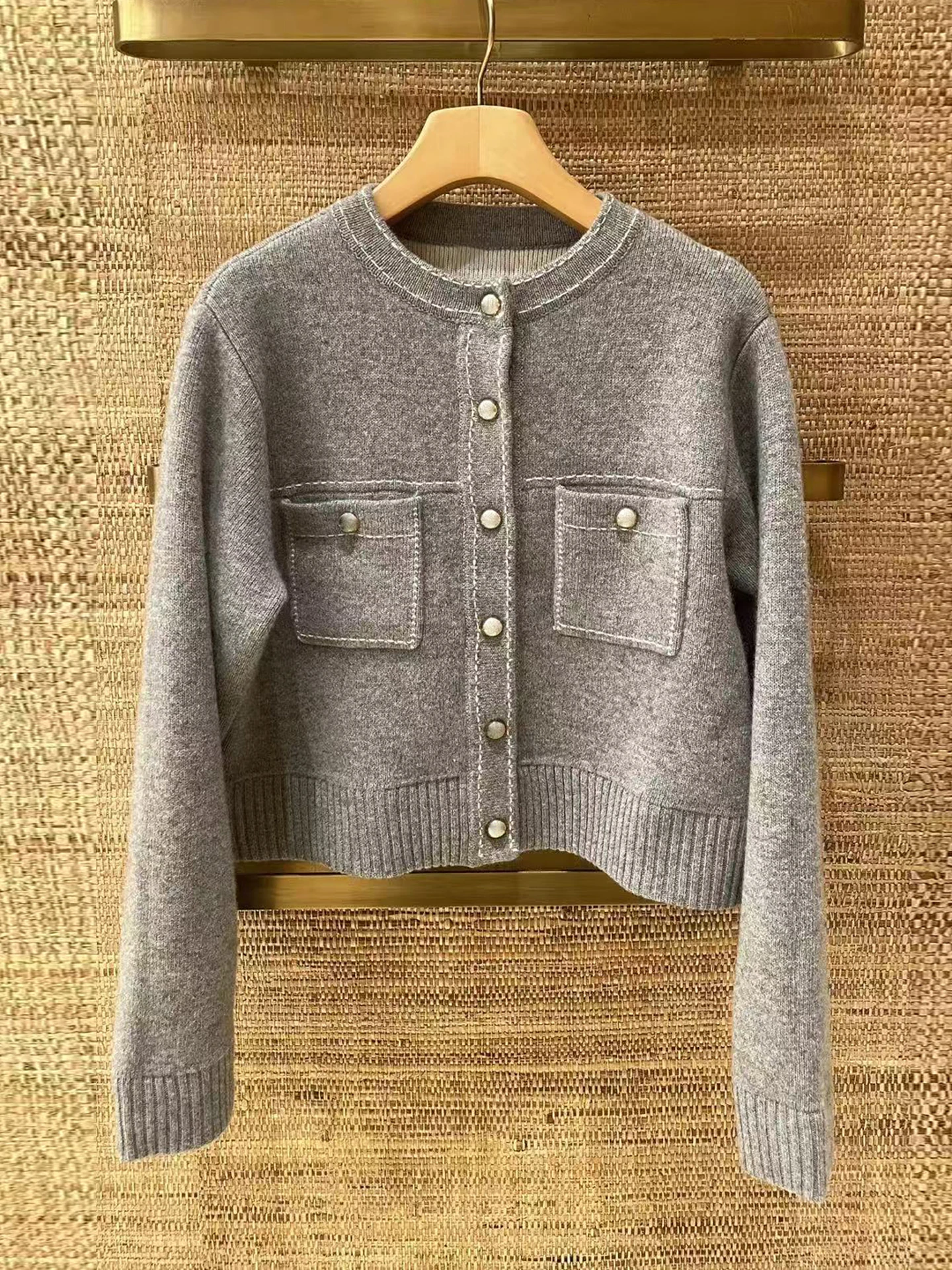 

S Home South Oil High End Women's Faion 2025 Autumn New Retro Small Fraance Knitted Open Cardigan Top Quali Knitwear