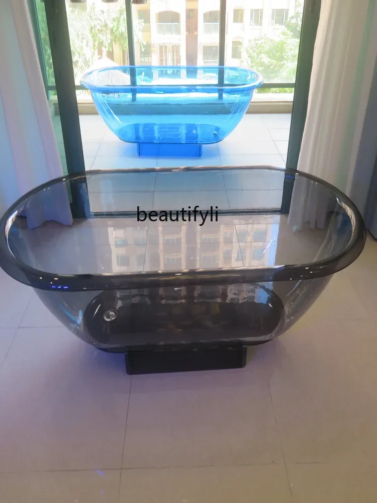 Hotel Household Bed & Breakfast Crystal Cylinder Independent Outdoor Movable Transparent Adult Bathtub