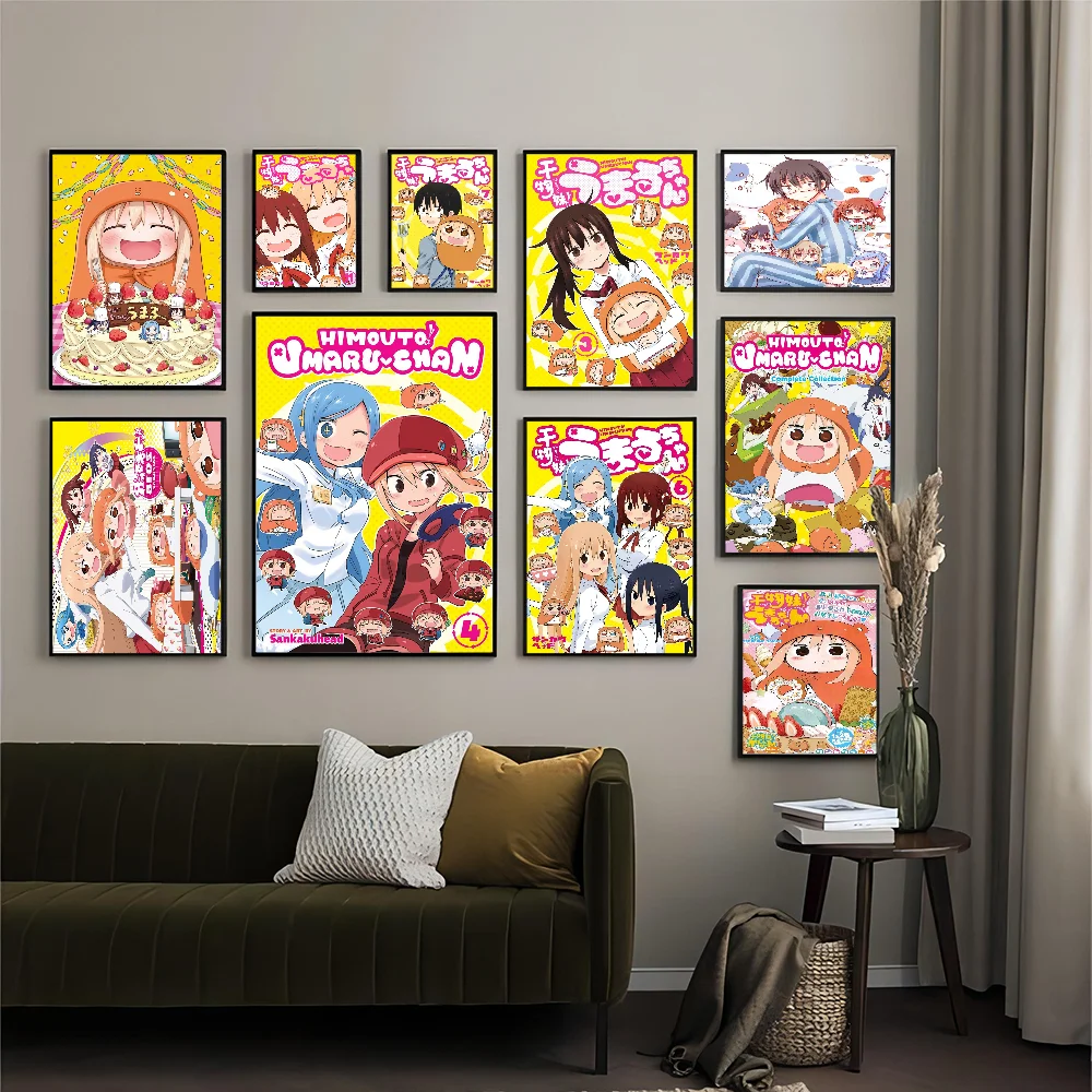 Himouto Anime Umaru Chan Movie Sticky Posters Vintage Room Home Bar Cafe Decor Room Wall Decor