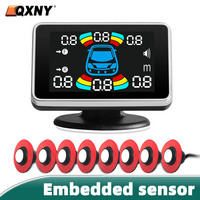 Plane Car Reverse Parking 16.5MM 8 Sensors Backup Radar Parktronic for Bumper Adjustable Depth Digital Display Obstacle Distance