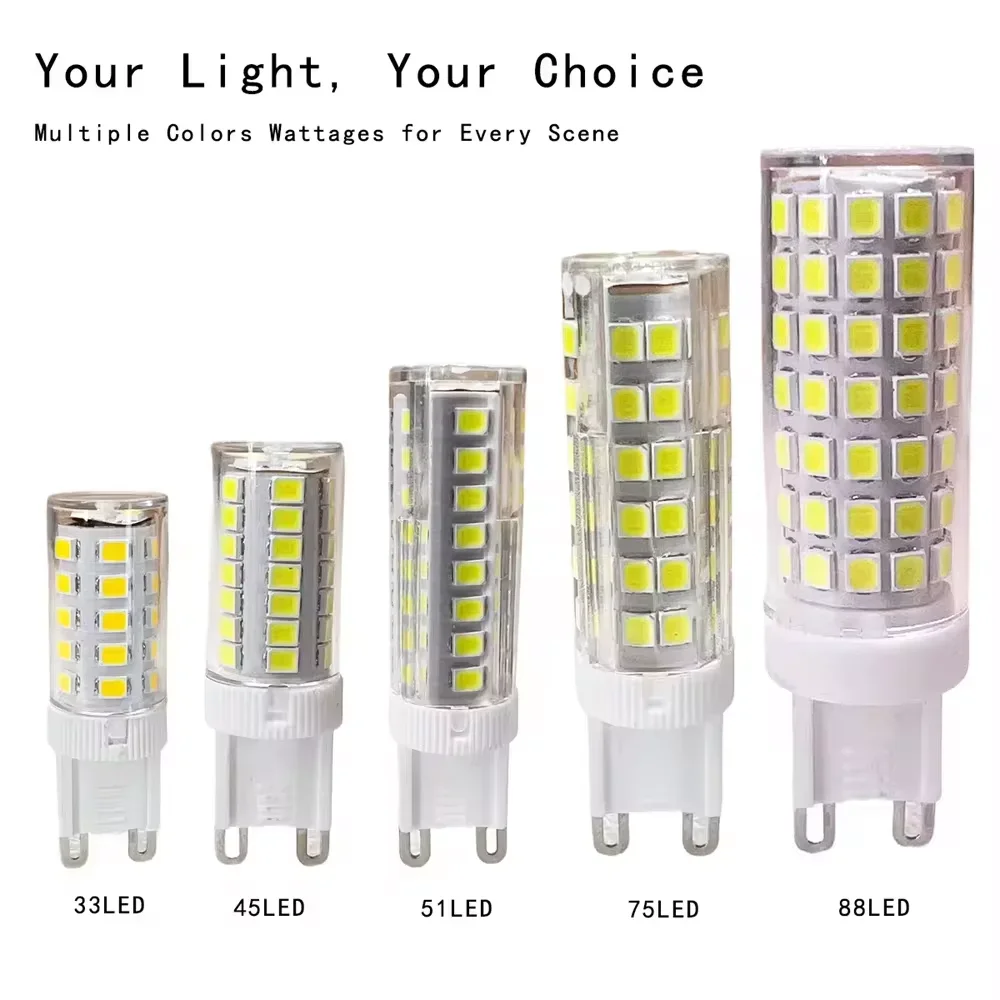 10Pcs G9 LED Lamp 7W 9W 12W 15W 18W AC110V 220V LED Bulb SMD 2835 LED G9 Light Replace 30/40W Halogen Lamp Light For Home Useful image 5