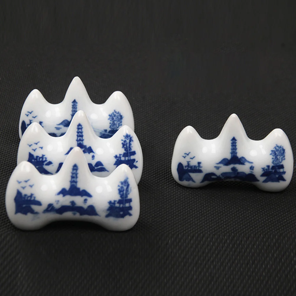 

12 Pcs Paintbrushes Decorating Calligraphy Rest Ceramic Pen Holder Stand White Rack