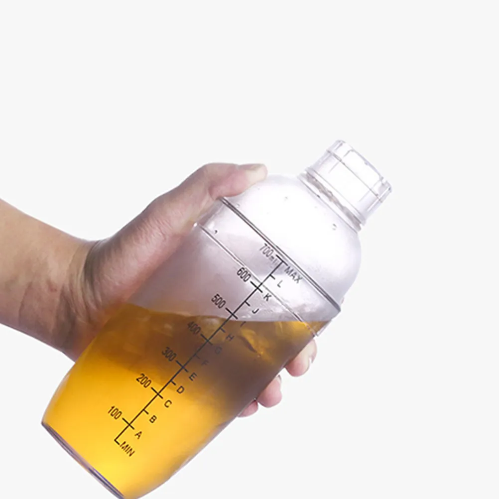 

4Pcs High Clarity Pc Cocktail Shaker Bundle 300 500 700 1000Ml Drink Shakers with Precision Scale Frosted Grip Smooth Pour