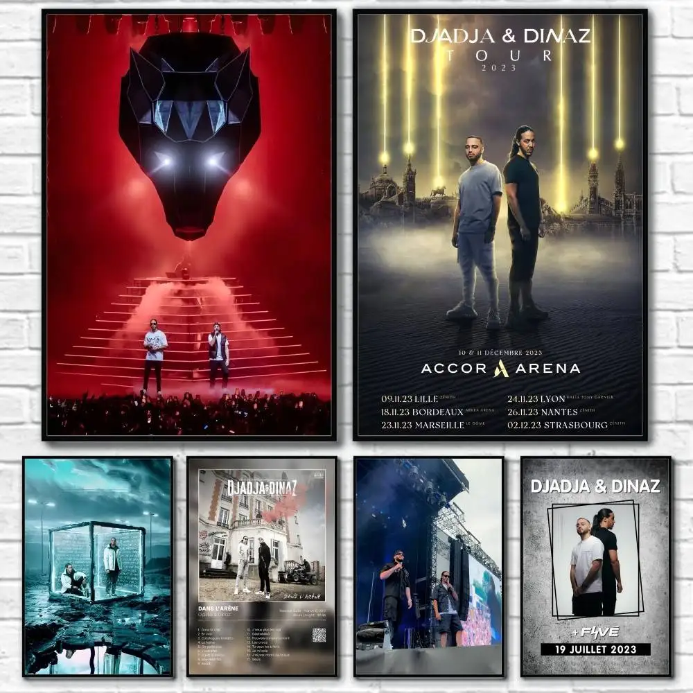 

Singer D-Djadja D-Dinaz Band Poster Home Living Bed Room Bar Hallway Sticky Wall Art Printing Waterproof Aesthetic Decor