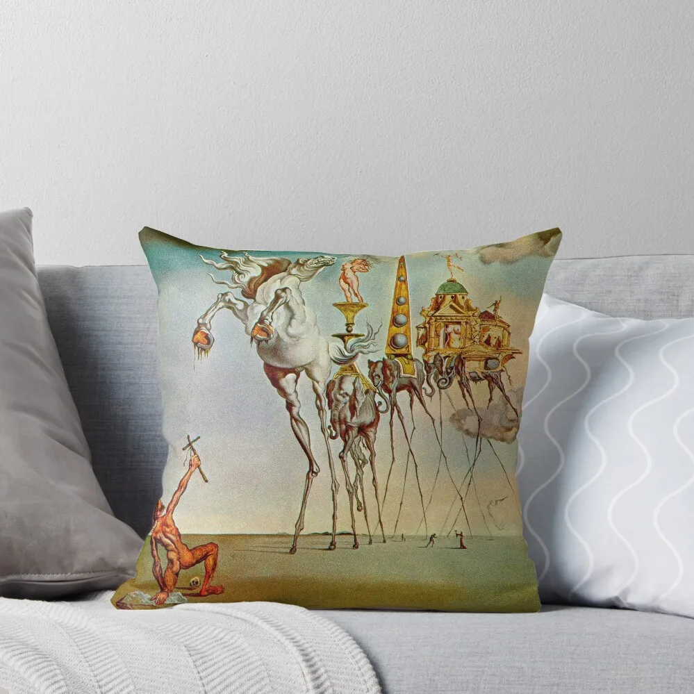

The Temptation of St. Anthony Throw Pillow Decorative Cushions Decorative Sofa Cushions Pillow Decor pillow