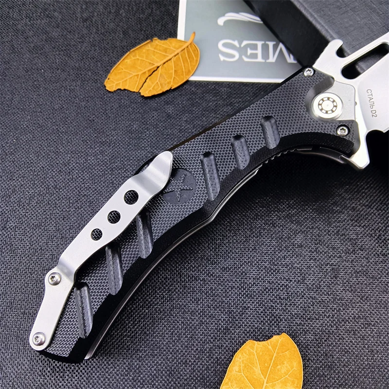 HOKC G10 Handle Outdoor Camping Fishing Survival Rescue Hunting Tactics multi-purpose portable pocket EDC knives