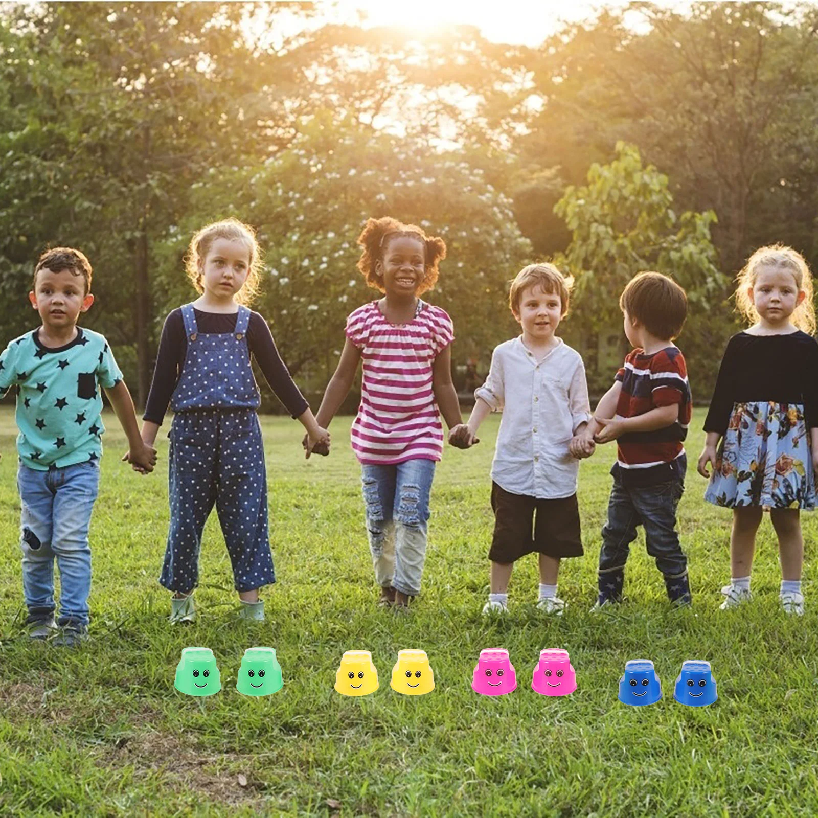 8-delige kinder stelten roze speelgoed kinderen sport cadeau evenwichtstraining buikspieren uitrusting veelzijdig voor