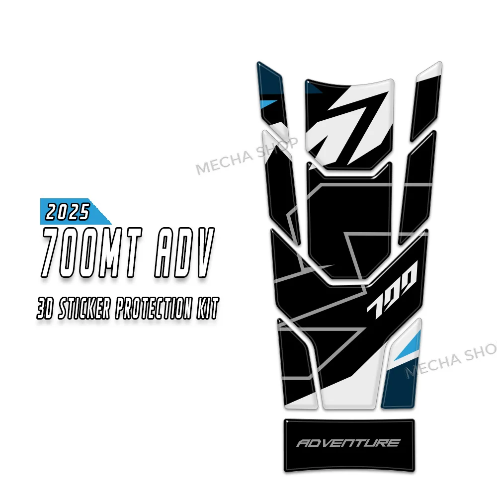 

For CFMoto 700MT ADV Sticker Motorcycle Equipment 700mt adv Accessories Fuel Tank Pad 3D Sticker Protection Kit 2025