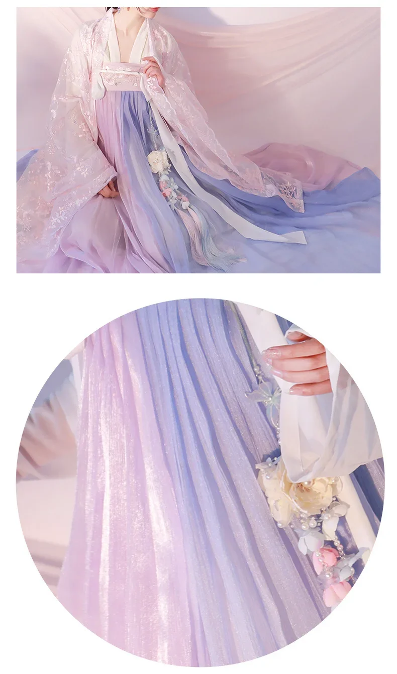 Original Hanfu Dress Female Embroidery Chebula Skirt Chinese Tradtional Women Han Elements Ru Skirt Spring Pink Costume