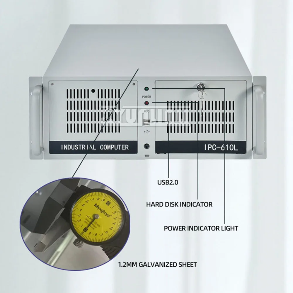 Casing Komputer Industri Ipc-610l Casing Server 4u Tipe Rak 7-Slot 14 Slot Server Kotak Komputer Industri
