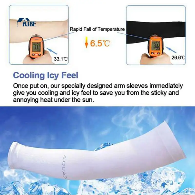 A18E-1 أزواج من أكمام تبريد الذراع للجنسين للحماية من الأشعة فوق البنفسجية للرجال والنساء، للجري وركوب الدراجات والمشي لمسافات طويلة والجولف