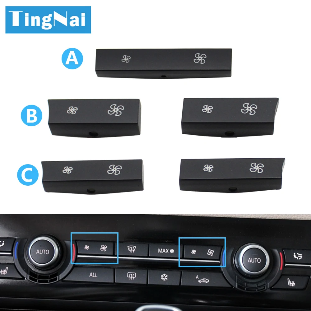 전면 콘솔 AC 히터 기후 환기 버튼 커버, BMW 5 GT 6 7 X5 X6 시리즈 F10 F11 F01 F02 F06 F12 F15 F16
