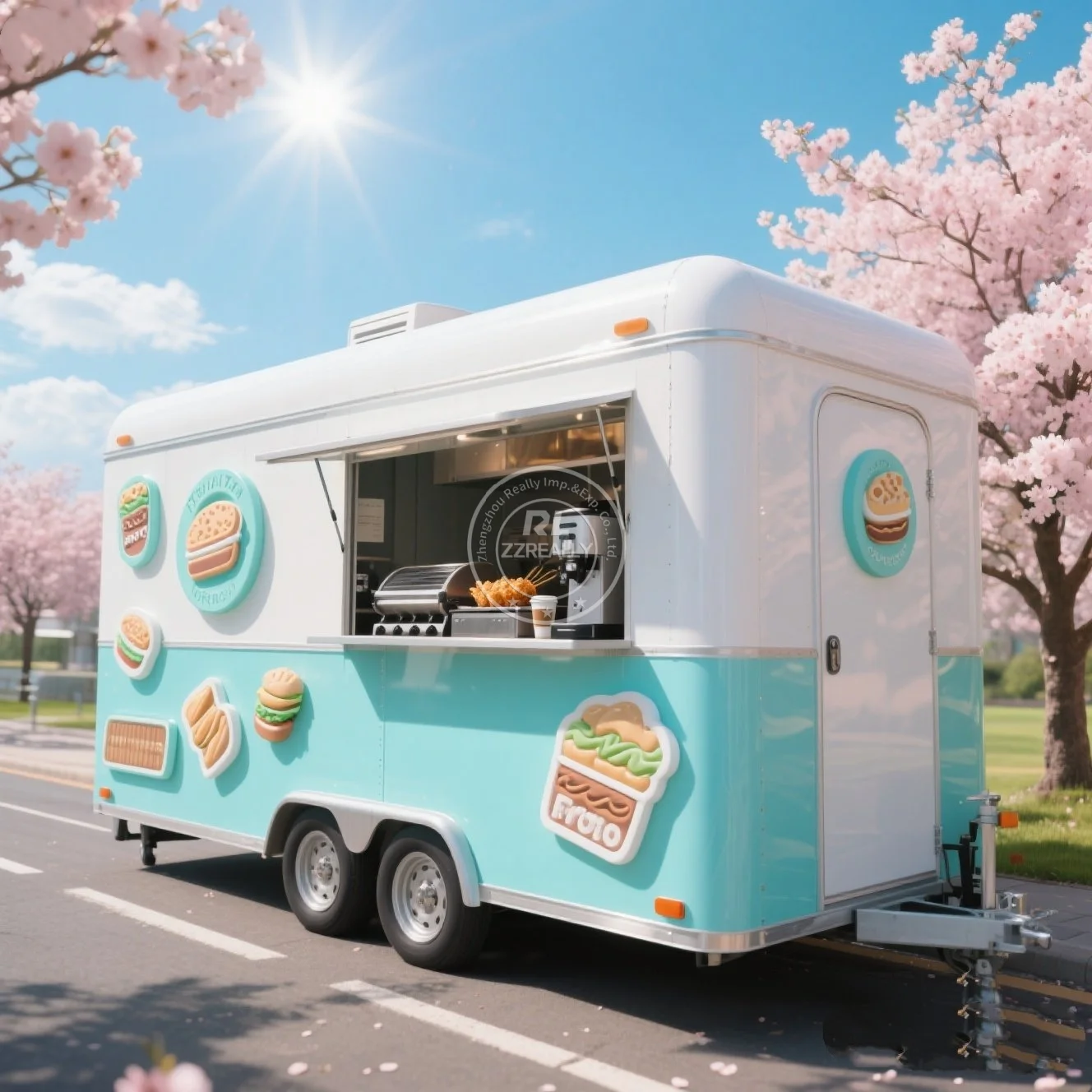 Fully Equipment Mobile Food Truck New Design Fast Crepe Hot Dog Food Carts DOT CE Concession Mobile Kitchen Food Trailer
