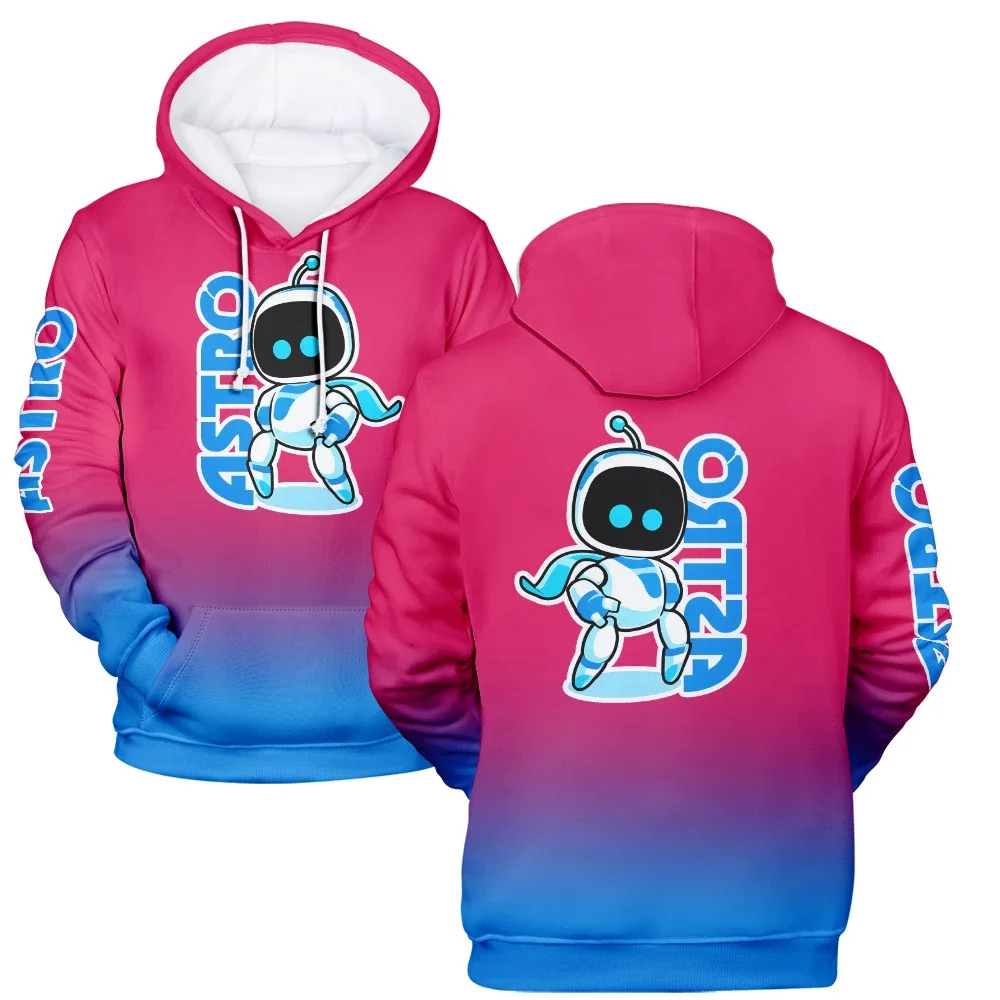 New Winter Astro Bot Game 3D Digital Printing Men's Hoodie Fashion Street Style Clothing Sports Leisure Oversized Men's Pullover