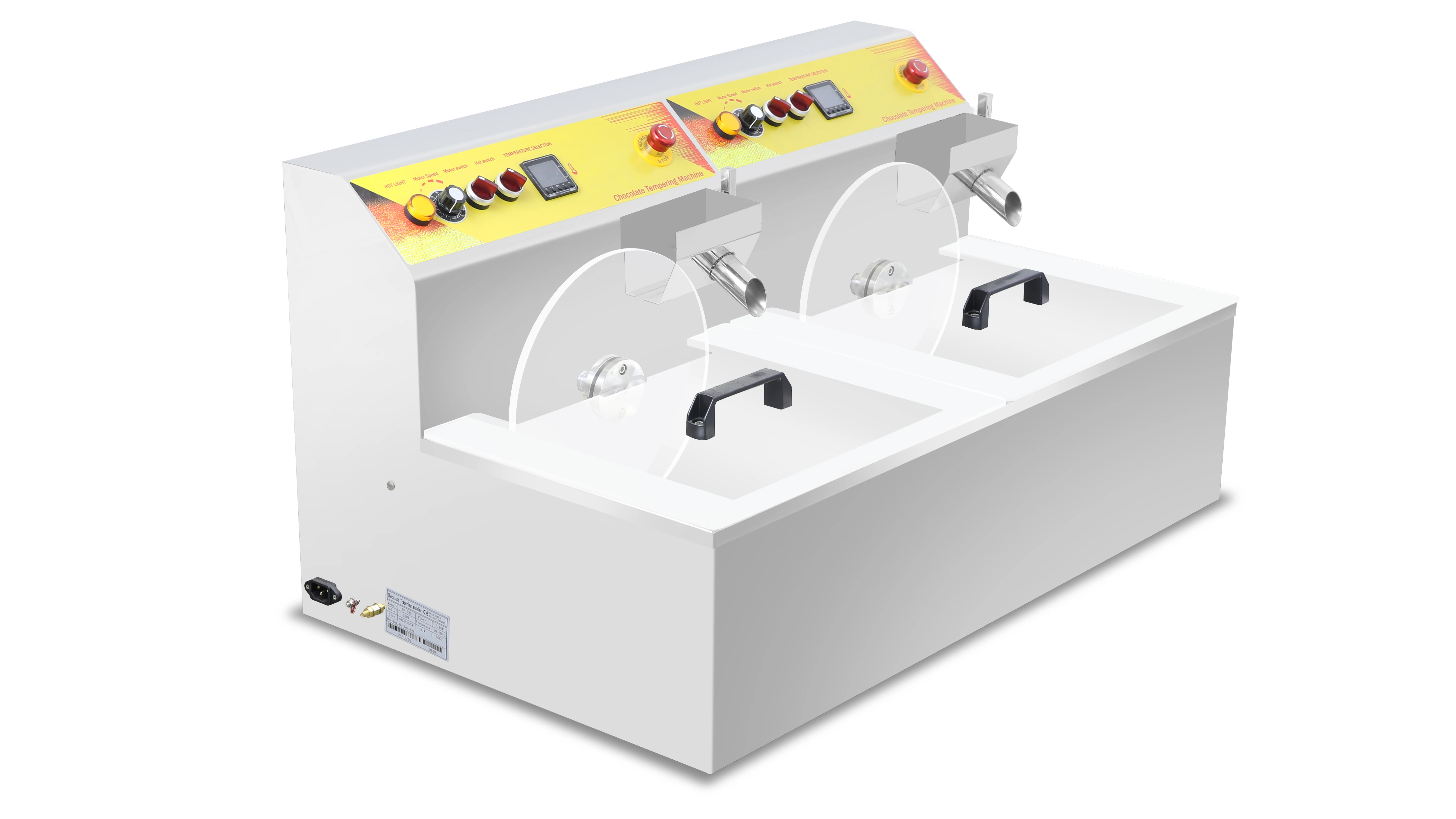 Commercial Electric 12.5L+12.5L Two-Heads Snack Machine 220V/110V Factory Direct Sales Chocolate Tempering Maker