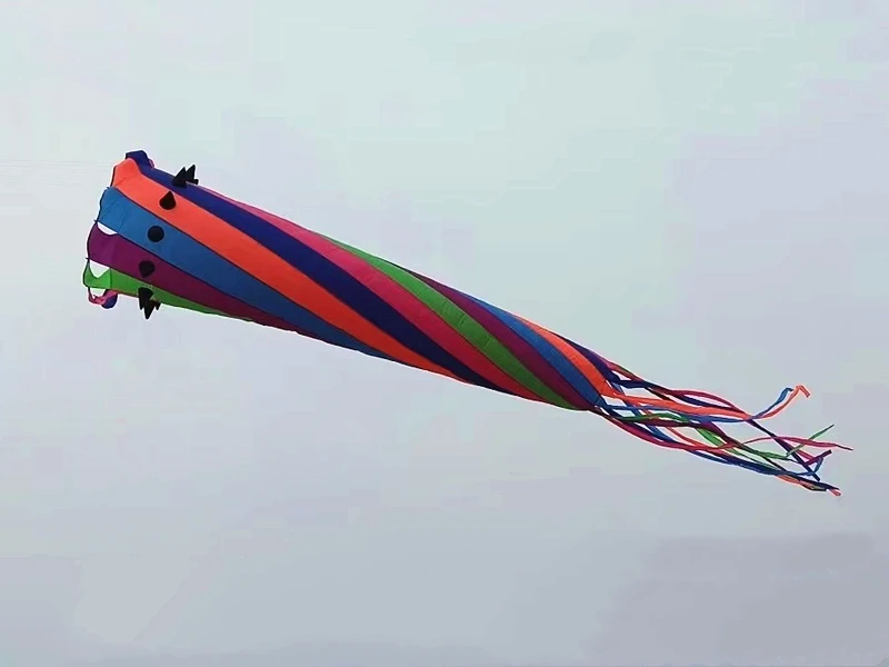 Frete grátis 700cm kite windsocks colorido voando ao ar livre brinquedos infláveis ventos profissionais pipas caudas weifang kitesurf