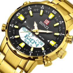 2024 Golden Luxury Brand Men Digital Wristwatches Fashion Sports Wrist Watch Electron Waterproof montre homme Watch Dropshipping