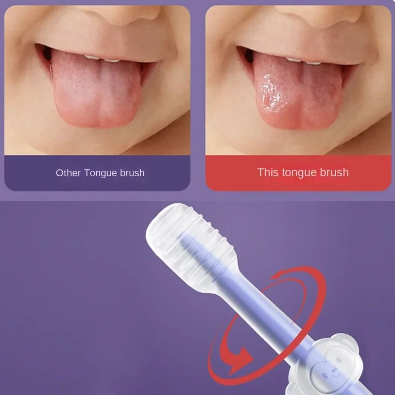 Juego de limpieza para el cuidado bucal de los dientes de bebé, cepillo de dientes de silicona infantil para niños, tablero de limpieza para el cuidado de la lengua Oral suave de 360 grados, 3 uds.