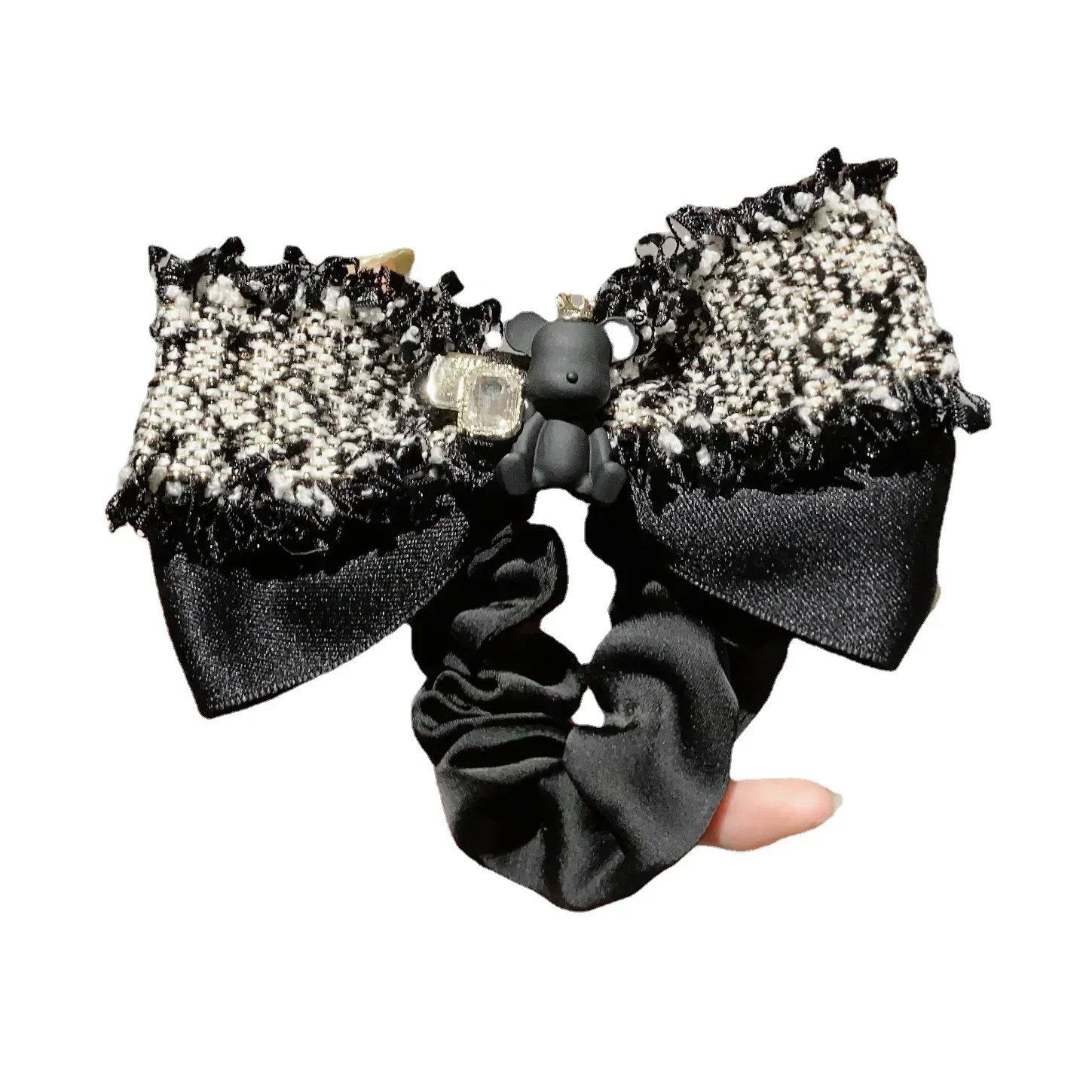 Korean Hair Accessories With a Light Luxury Temperament Bow Tie Little Bear Hair  Ring Pig Intestine Rope Girl Hair Accessoires