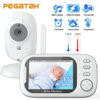 Wireless Video Baby Monitor 3.5 inch Night Vision Temperature Monitoring 2 Way Audio Talk Baby Nanny Security Camera