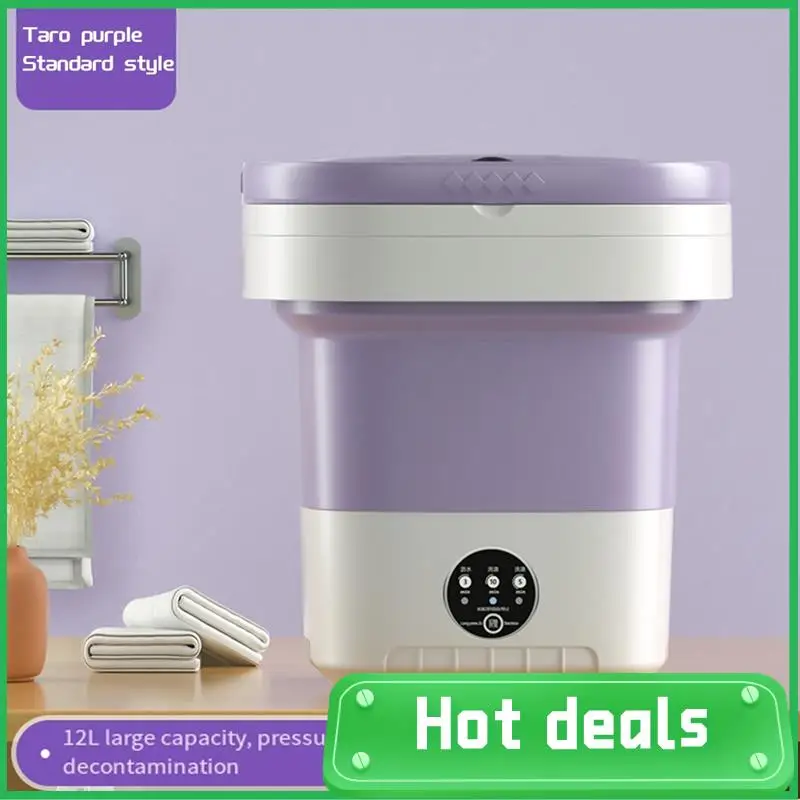 

B69A Mini Folding Washing Machine 12L Capacity Automatic Home Portable Multifunction Baby Underwear Washing Machine