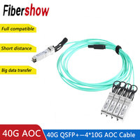 40G QSFP+ to 4*10G SFP+ AOC Breakout Fiber Cable 1m 2M 3M SFP Module OM3 Active Optical Cable Compatible Mellanox Cisco Intel