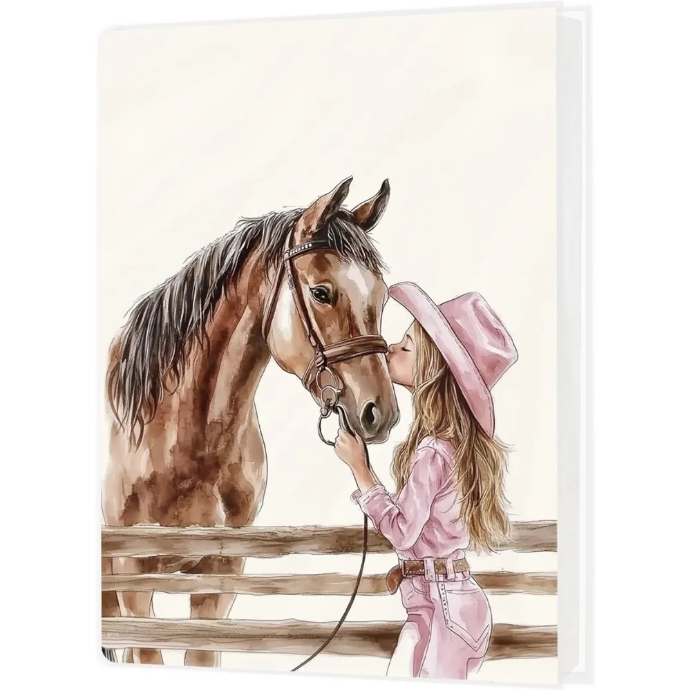 

Photo Album 4x6 Inch, Girl Gifts, Country Western Photo Album Memory Book Keepsake with 18 Pockets Hold 36