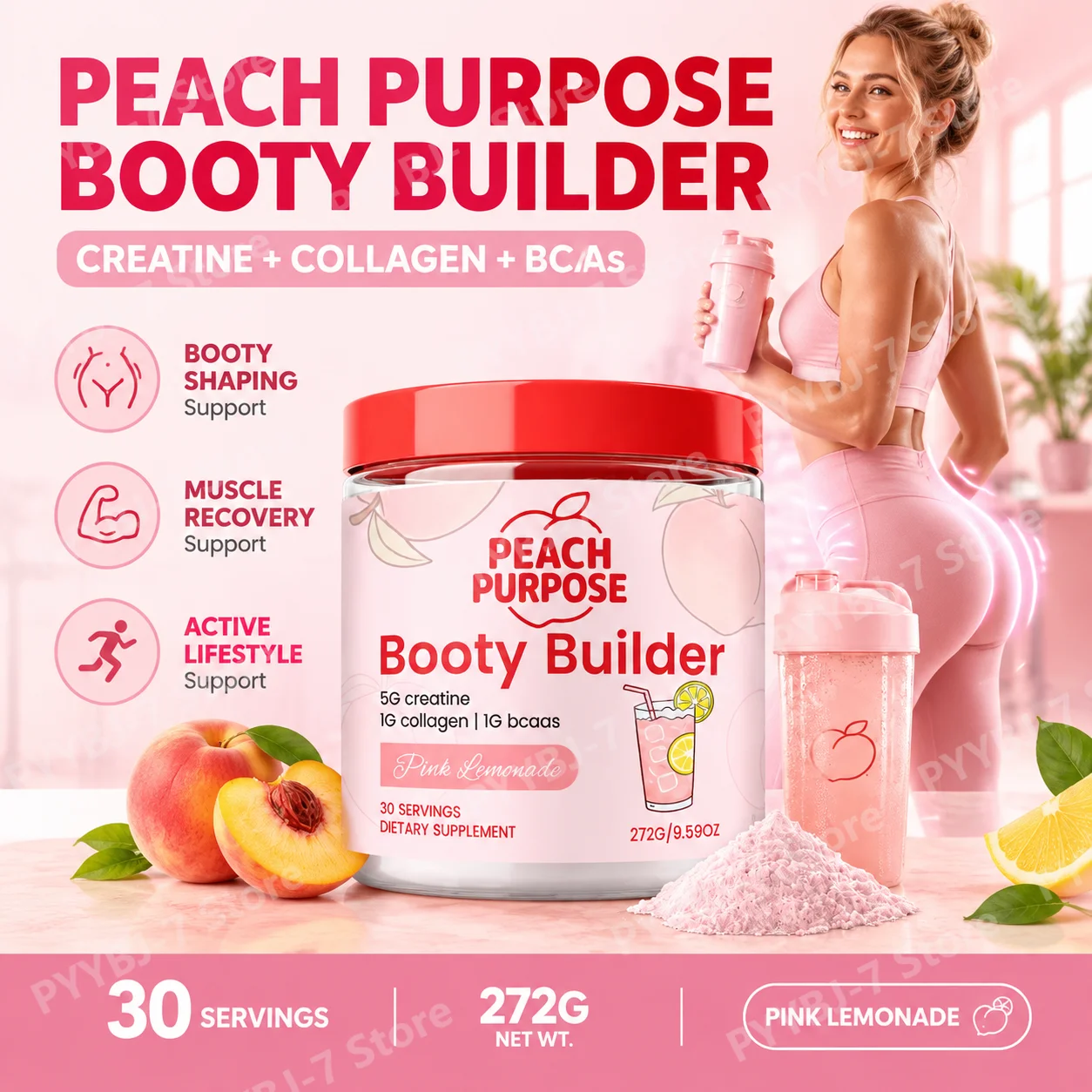 Nutrition Fitness Supplements - Women’s Collagen Protein Powder with BCAA