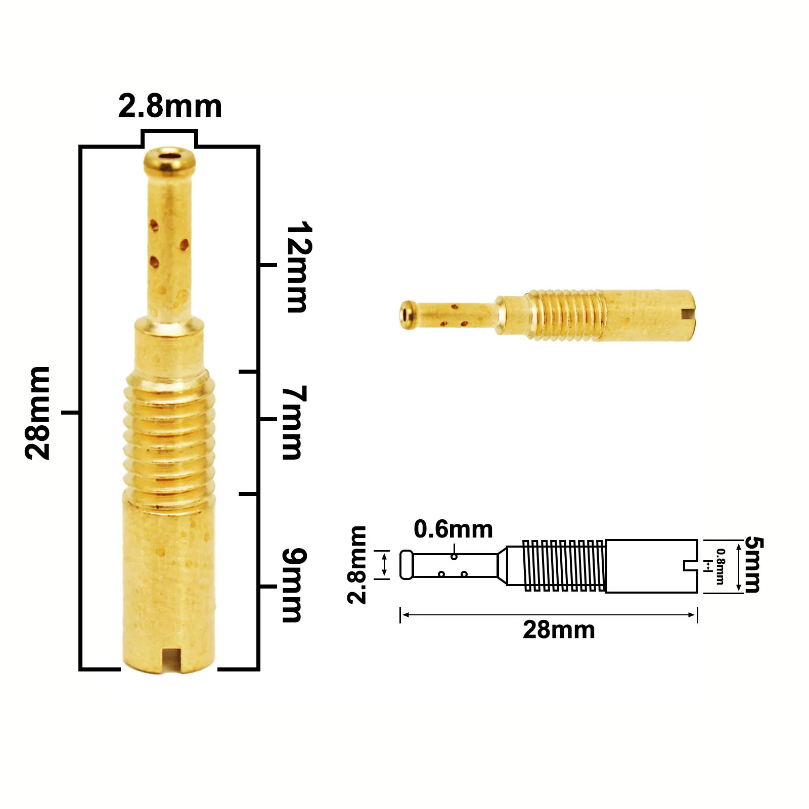 Alconstar Keihin N424-74C Series Pilot Jet #35-80 For KLX110R KT-M 950 Adventurer YZF-R6 KVF750 PZ19