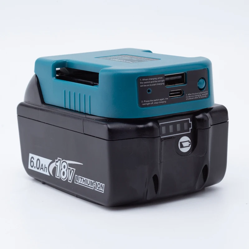 อะแดปเตอร์แบบพกพาสำหรับ Makita แบตเตอรี่ Li-ion ซีรีส์18V เพื่อชาร์จพลังงานมือถืออุปกรณ์เครื่องมือไฟฟ้าชาร์จเร็วสมบัติ