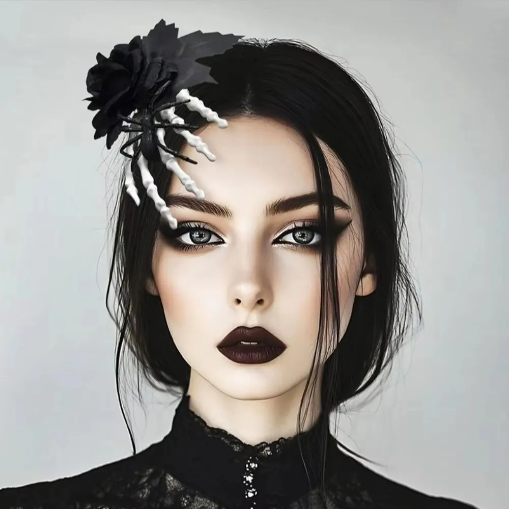 

New Flower Ghost Claw Hair Clip Gothic Personality Punk Style Steampunk Hairpin Vintage Skeleton Hand Hairpin Halloween