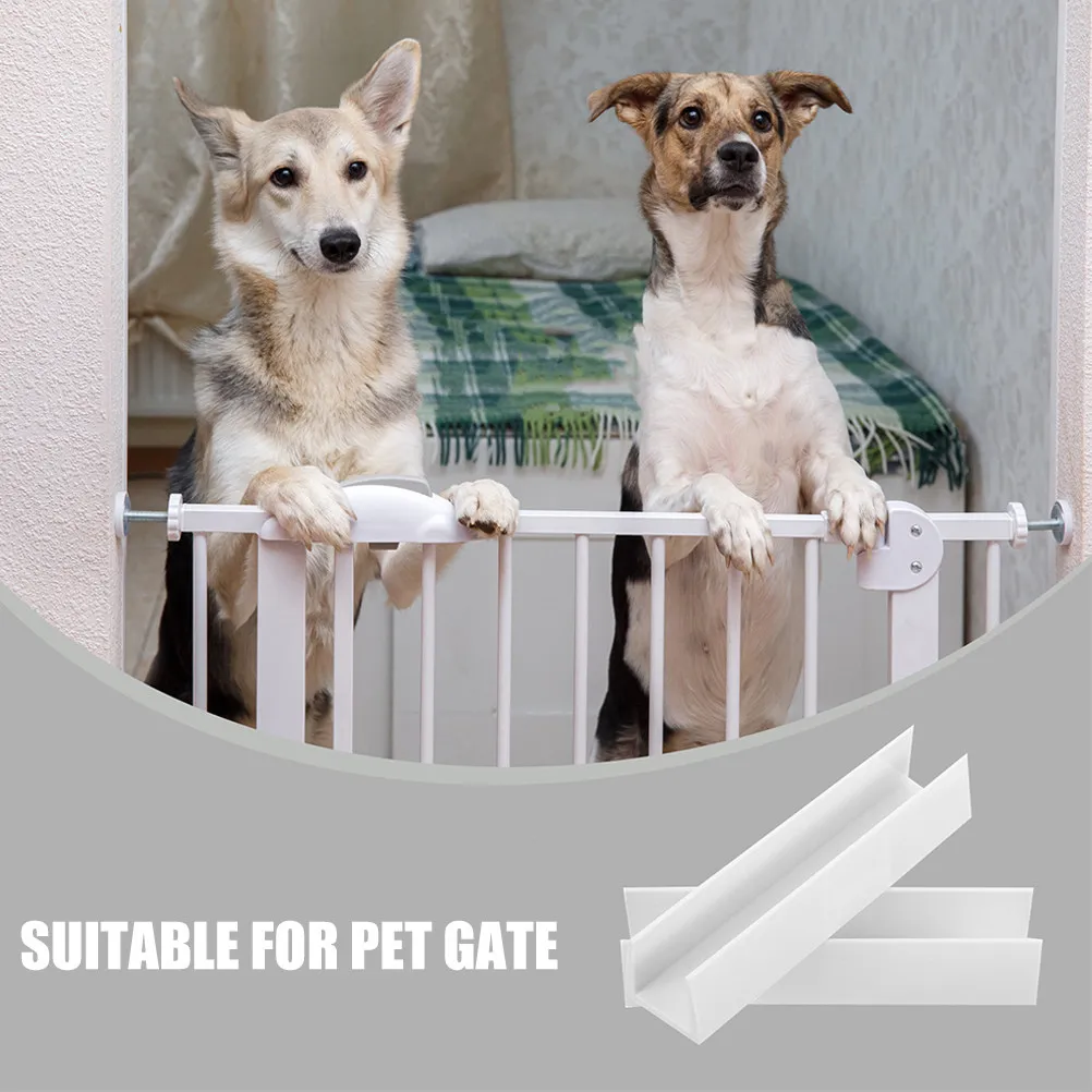 4Pcs Dog Fence Support U Shaped Pet Gate Reinforcement Slot for Baby Gate Stair Door Barrier Safety Protection
