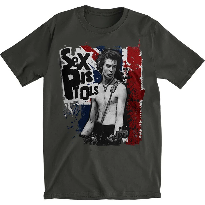 Nueva camiseta retro de Sid Vicious, cantante y guitarrista de la banda Sex Pistols de 1980
