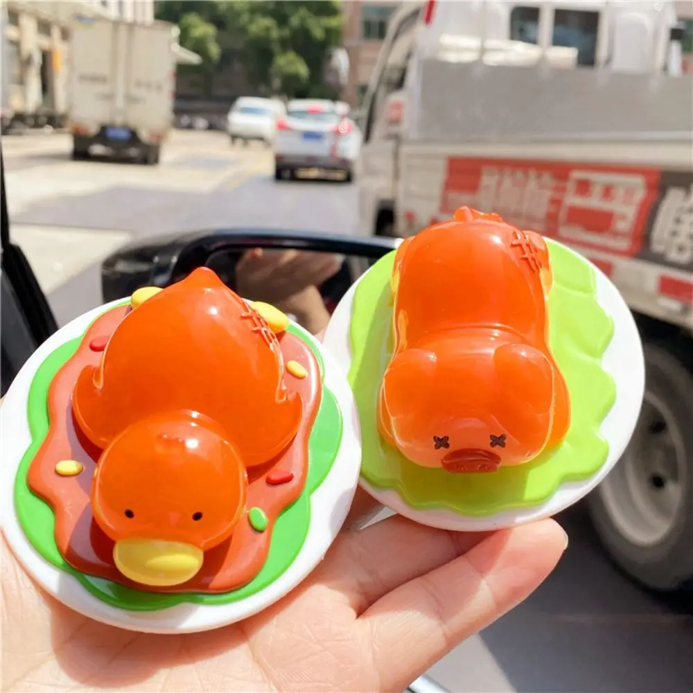 PVC Uv Color Change Ornament Pig Model Roast Duck Decoration Handicraft Collectible Color Changing Duck Figurine