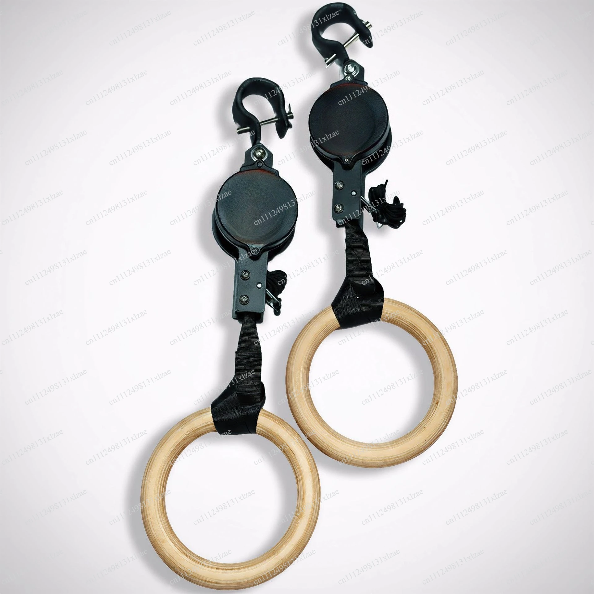 Gymnastics Rings with Digital Strap - Adjustable Pull Ring Suit for Weight Training & Fitness Workout