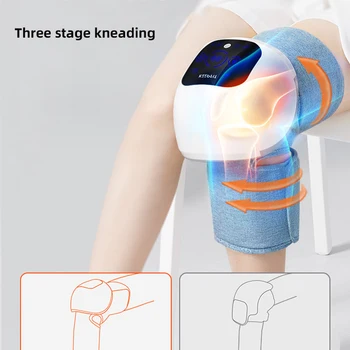 Electric Heating Therapy Knee Vibration Massager Leg Joint Physiotherapy Elbow Warm Wrap Arthritis Pain Relief Knee Pad Massager