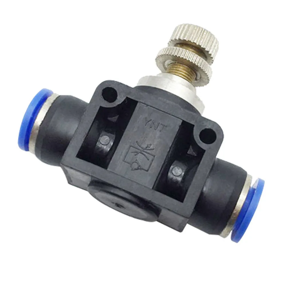 

5Pcs Pneumatic Throttle Valve High Pressure Resistance Durable Tube Type Limiting Valve Airflow Control Quick Fitting -6