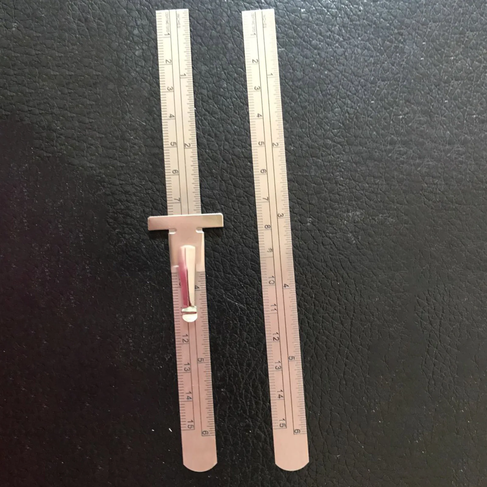 6inch Ruler Precision Stainless Steel Ruler with Clip Depth Height Measuring Tool