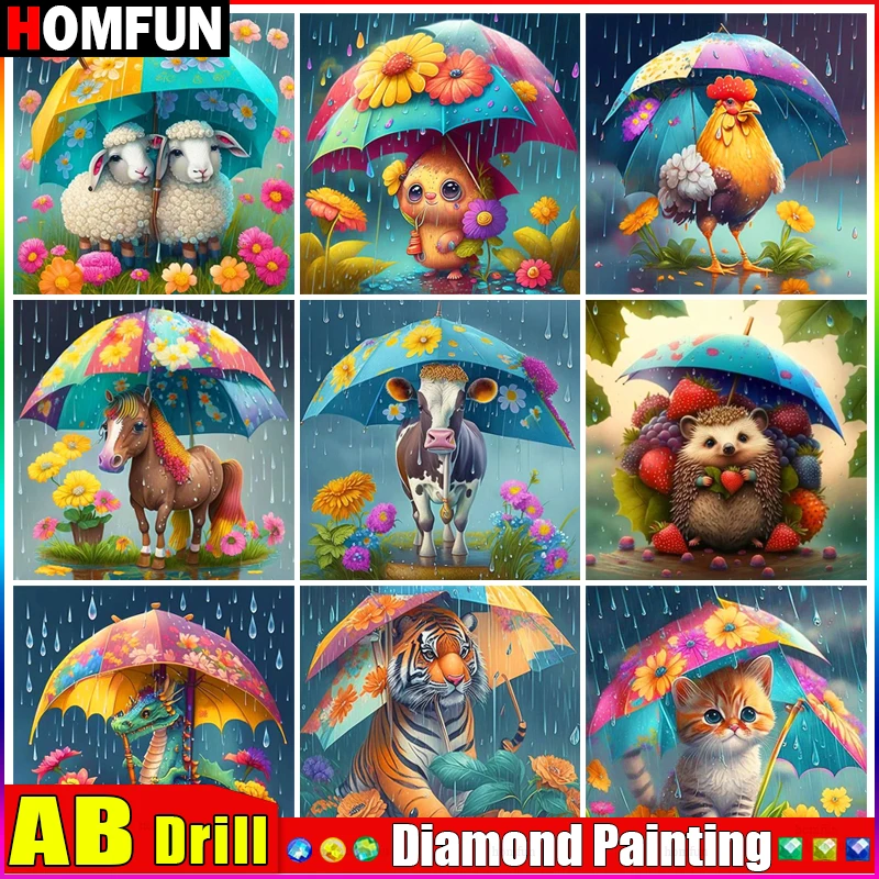 HOMFUN AB 5D DIY Full Diamond Embroidery 