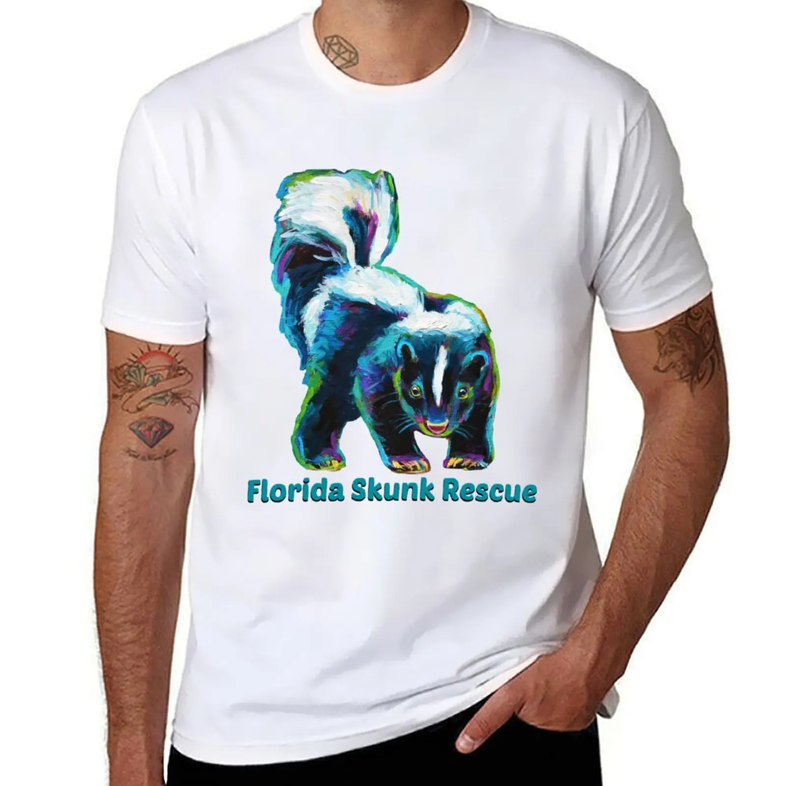 

Florida Skunk Rescue Design by Robert Phelps T-Shirt man tshirt cotton tshirt 100% T-Shirt