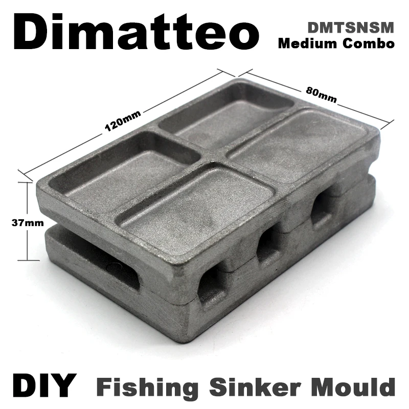 Dimet DIY Fishing Snapper Sinker mold DMTSNSM/Medium Combo Snapper Sinker 112g 140g 168g 3 cavità